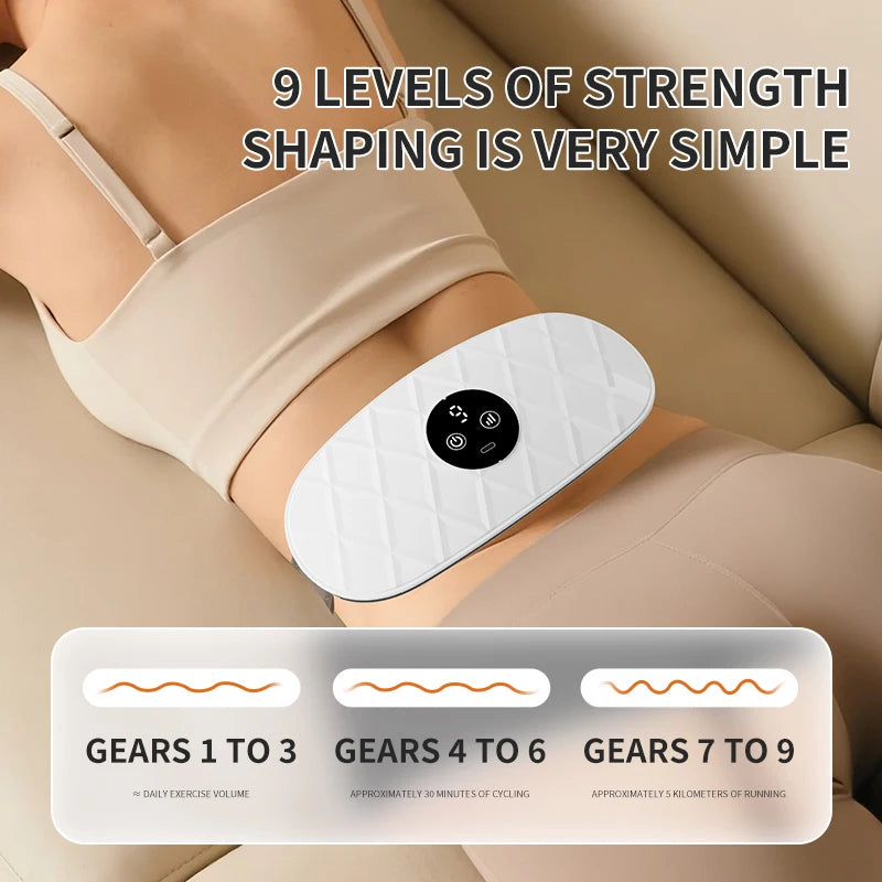 Ceinture de massage abdominale électrique 2026, portable, sans fil, vibrations multi-modes, masseur de ventre vibrant pour usage domestique