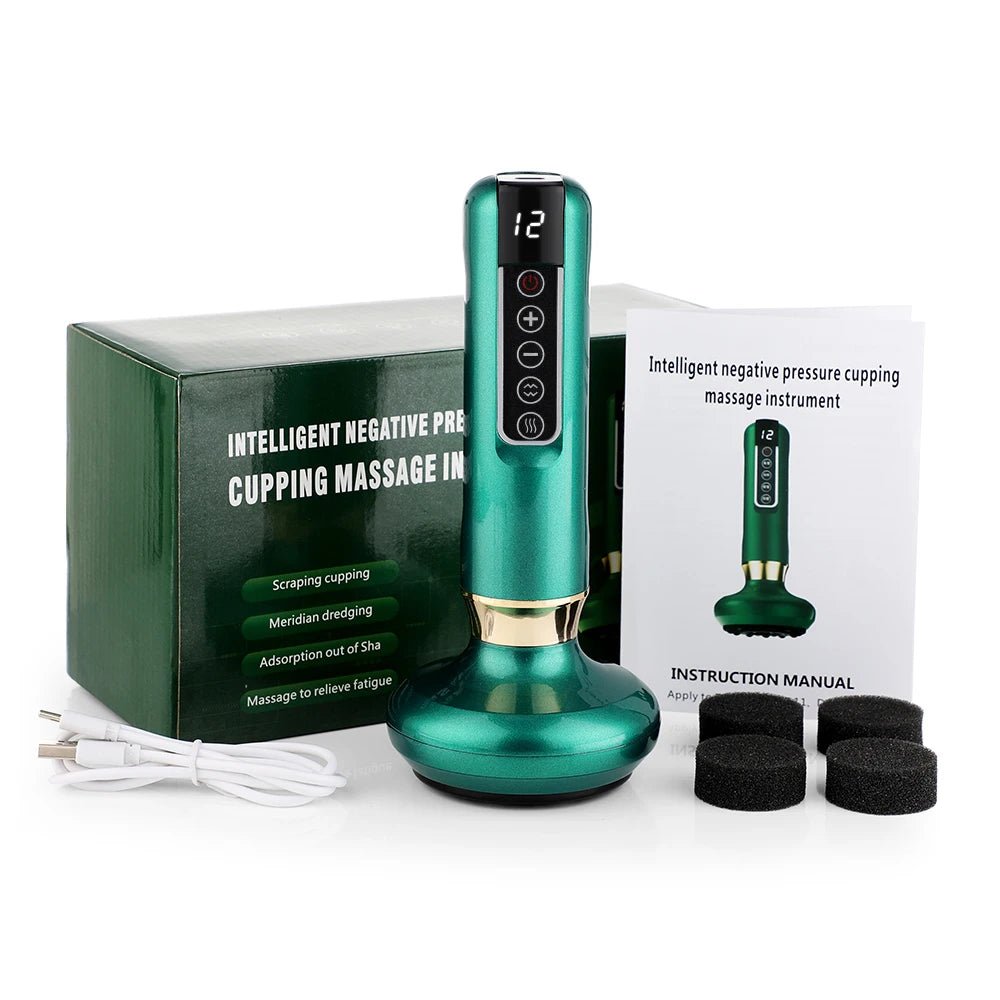 Ventouse électrique masseur ventouse sous vide GuaSha Anti Cellulite beauté santé dispositif de grattage chaleur infrarouge masseur minceur