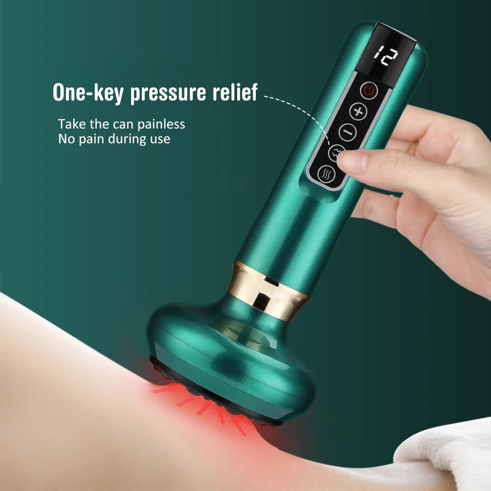 Ventouse électrique masseur ventouse sous vide GuaSha Anti Cellulite beauté santé dispositif de grattage chaleur infrarouge masseur minceur