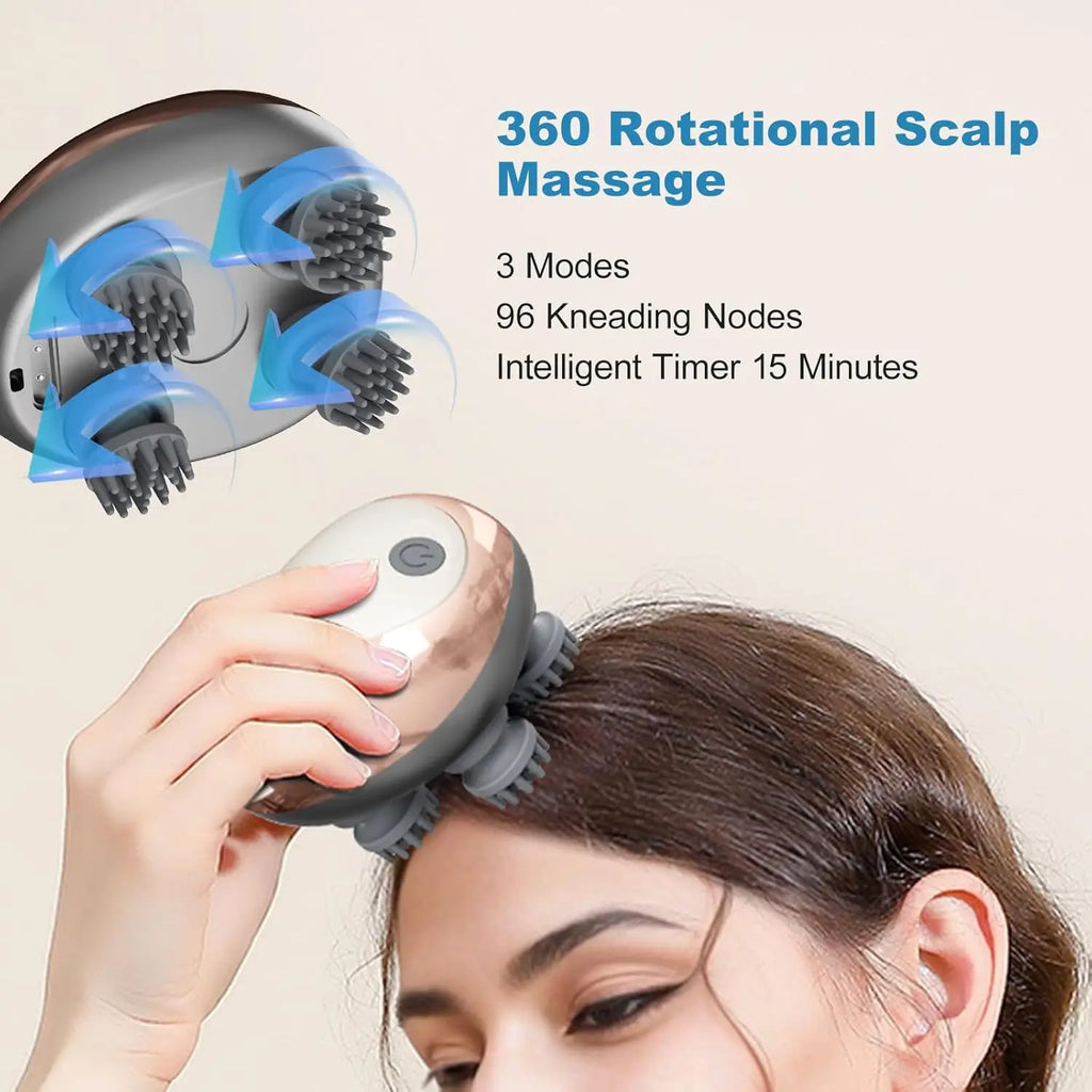 Masseur électrique de cuir chevelu, masseur de cuir chevelu Portable, grattoir de tête pour Massage complet du corps, nettoyage en profondeur et relaxation du stress.