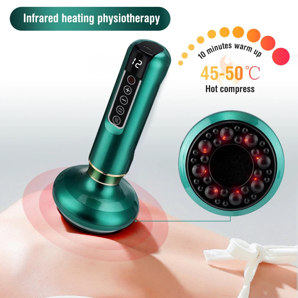 Ventouse électrique masseur ventouse sous vide GuaSha Anti Cellulite beauté santé dispositif de grattage chaleur infrarouge masseur minceur