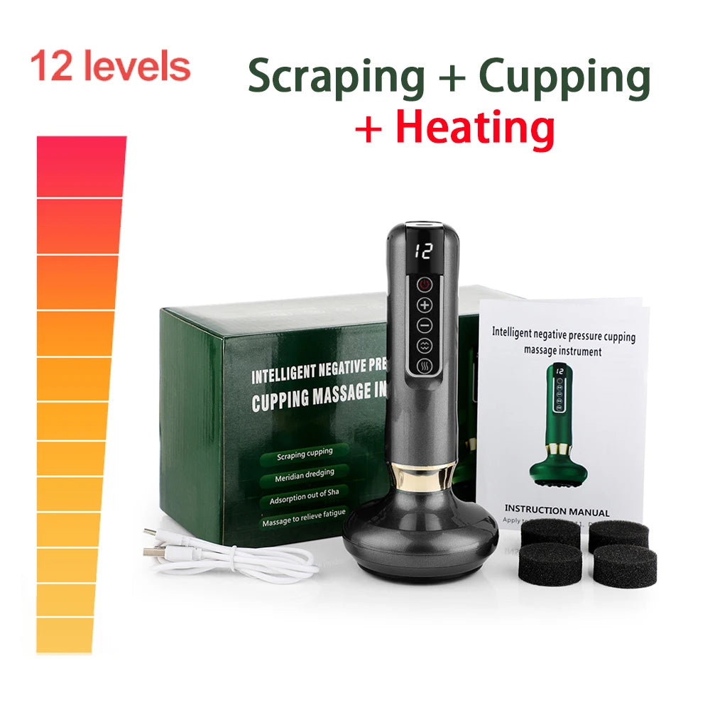 Ventouse électrique masseur ventouse sous vide GuaSha Anti Cellulite beauté santé dispositif de grattage chaleur infrarouge masseur minceur