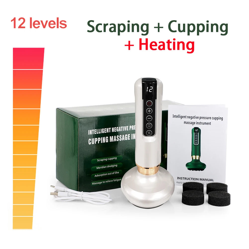 Ventouse électrique masseur ventouse sous vide GuaSha Anti Cellulite beauté santé dispositif de grattage chaleur infrarouge masseur minceur
