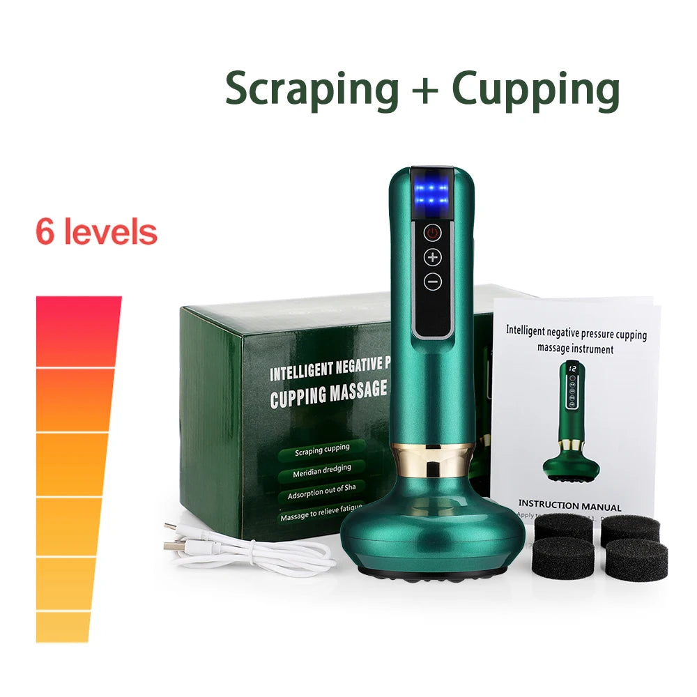 Ventouse électrique masseur ventouse sous vide GuaSha Anti Cellulite beauté santé dispositif de grattage chaleur infrarouge masseur minceur