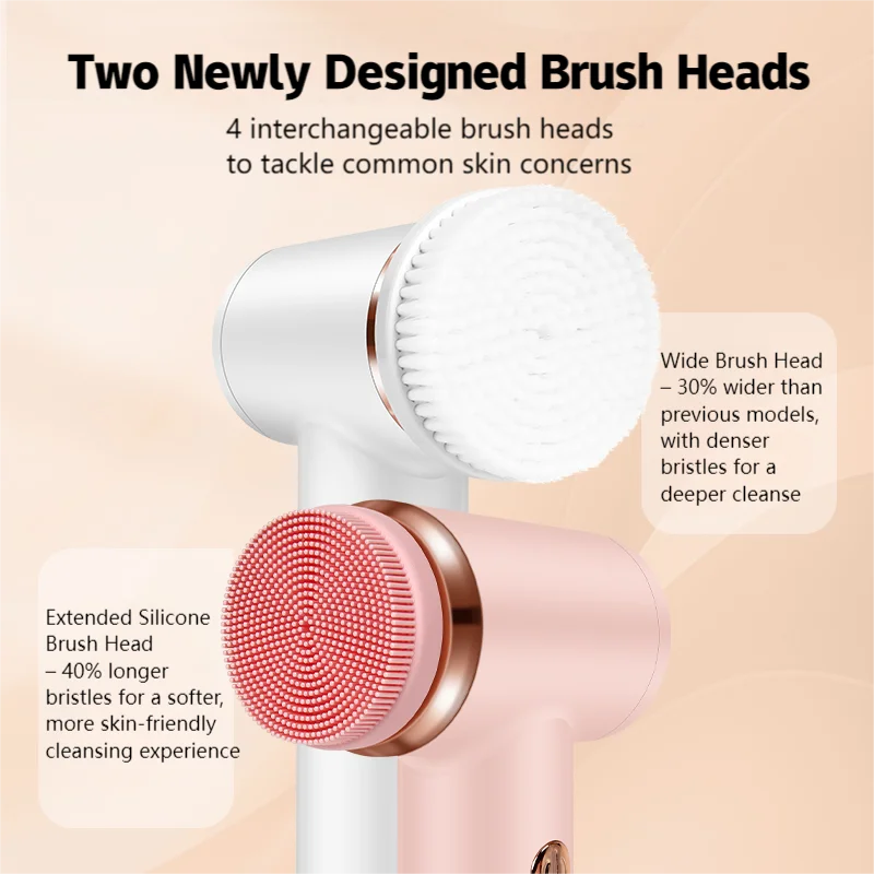 Brosse électrique de nettoyage du visage 4 en 1