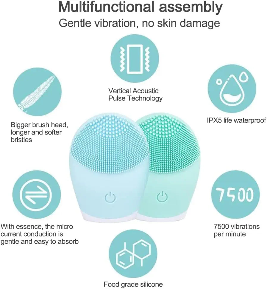 Petite brosse nettoyante silicone soin visage en douceur