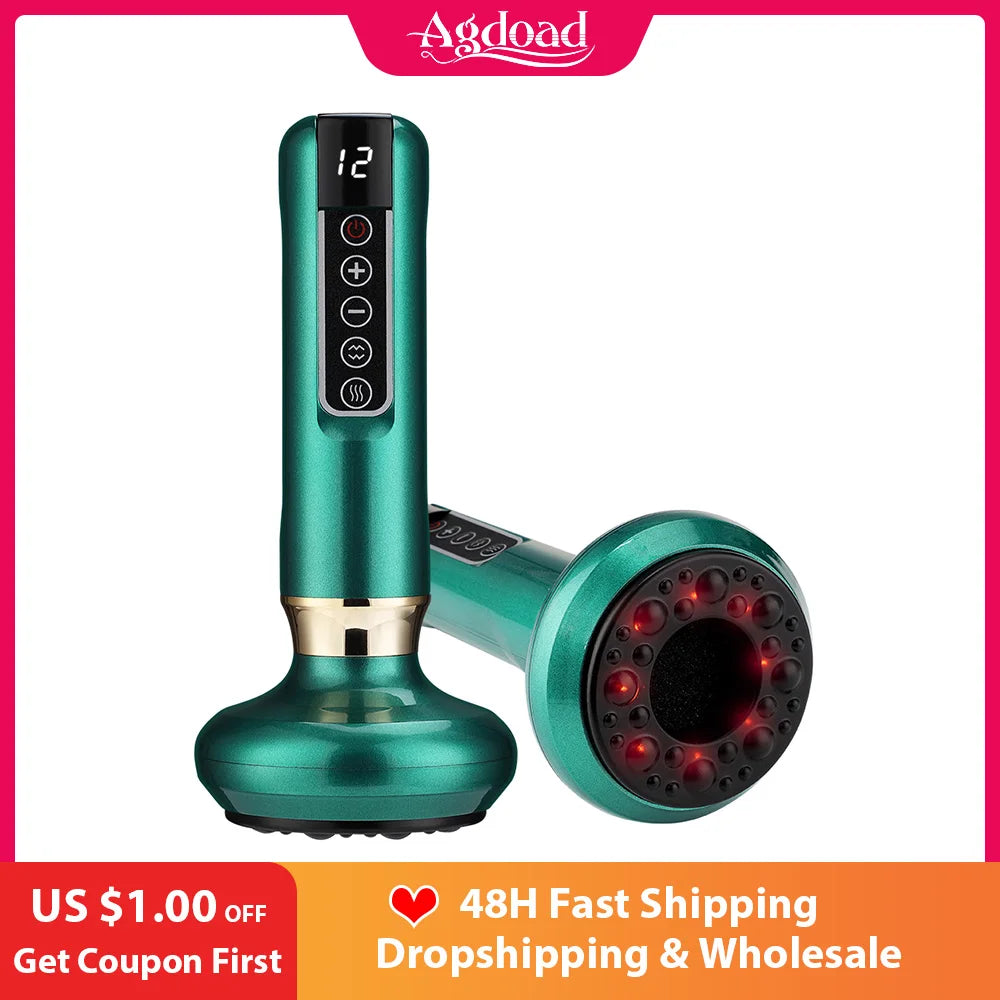 Ventouse électrique masseur ventouse sous vide GuaSha Anti Cellulite beauté santé dispositif de grattage chaleur infrarouge masseur minceur