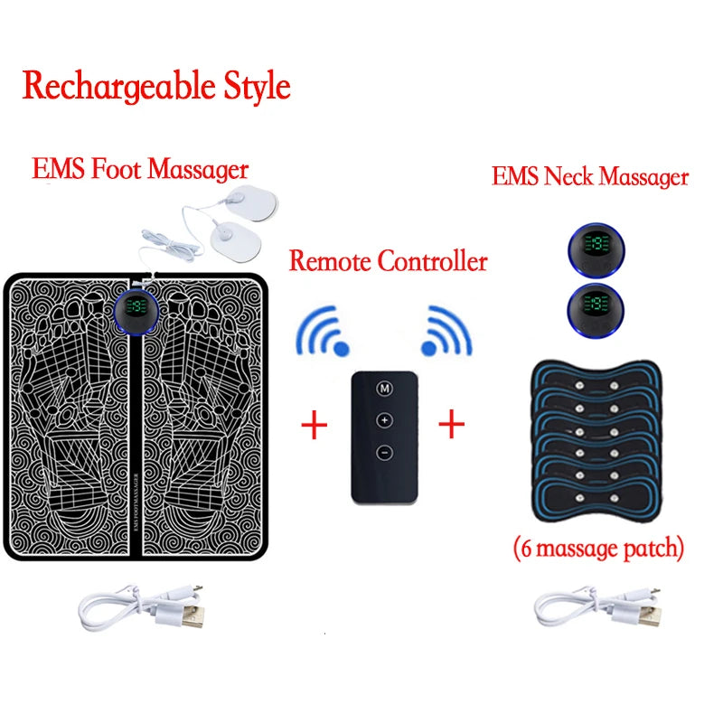 Tapis de massage électrique pour les pieds, entraîneur de relaxation musculaire pour le massage, la remise en forme, le sport en plein air, la maison, la famille, la détente