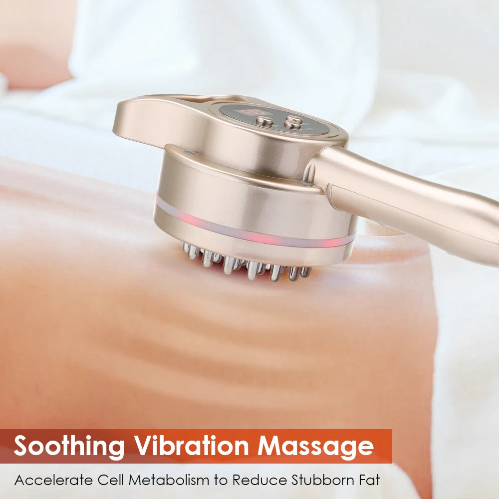 Brosse de massage micro-courant pour méridiens, anti-cellulite, lymphatique, chauffante infrarouge, vibrante, détoxification corporelle, dispositif de raclage santé
