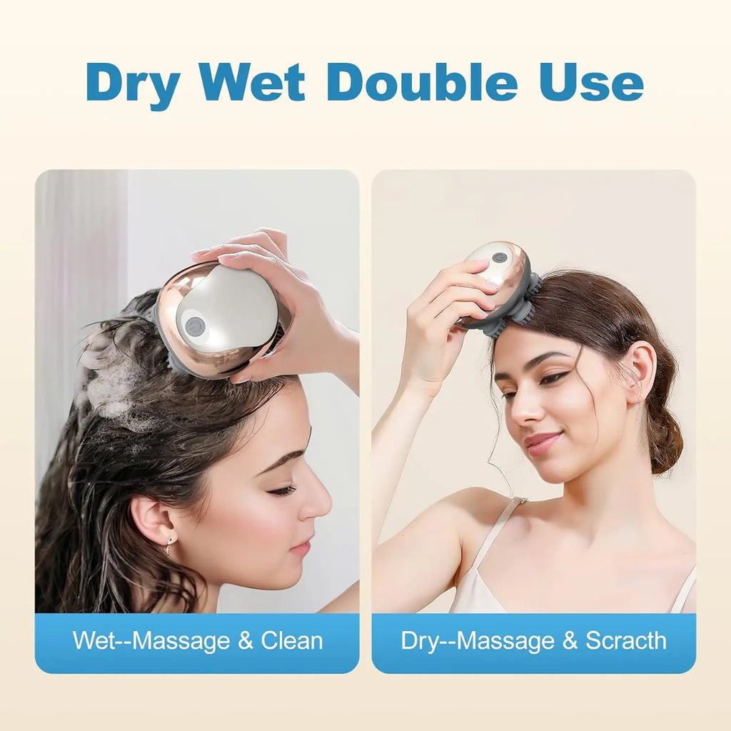 Masseur électrique de cuir chevelu, masseur de cuir chevelu Portable, grattoir de tête pour Massage complet du corps, nettoyage en profondeur et relaxation du stress.