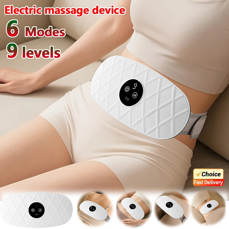 Ceinture de massage abdominale électrique 2026, portable, sans fil, vibrations multi-modes, masseur de ventre vibrant pour usage domestique