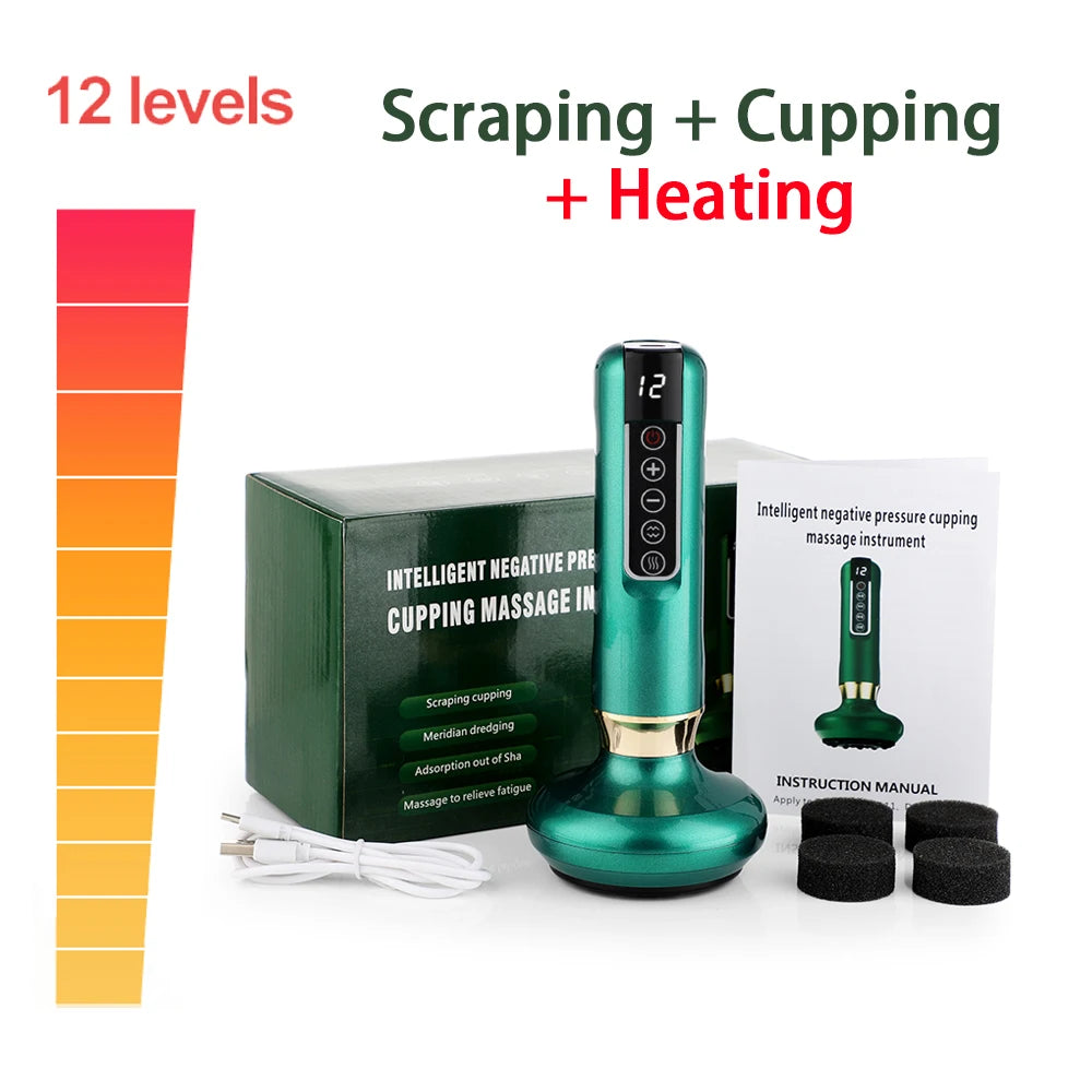 Ventouse électrique masseur ventouse sous vide GuaSha Anti Cellulite beauté santé dispositif de grattage chaleur infrarouge masseur minceur